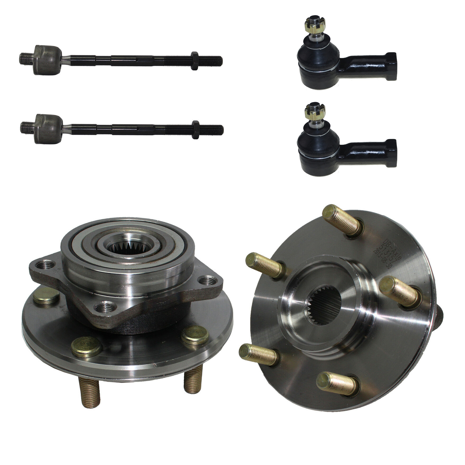 1997 Chrysler Sebring 6pc Front Wheel Hub and Bearings Inner Outer Tie ...