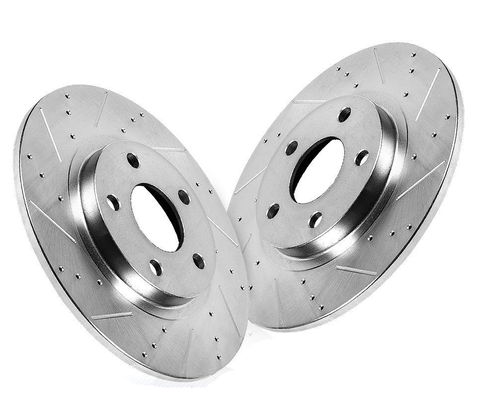 Titan XD Brake Upgrade Detroit Axle Rear Drilled & Slotted Brake Rotors For Nissan Titan XD 2016-2023 - 14.37 Zinc Plated Nissan Titan Brake Rotors