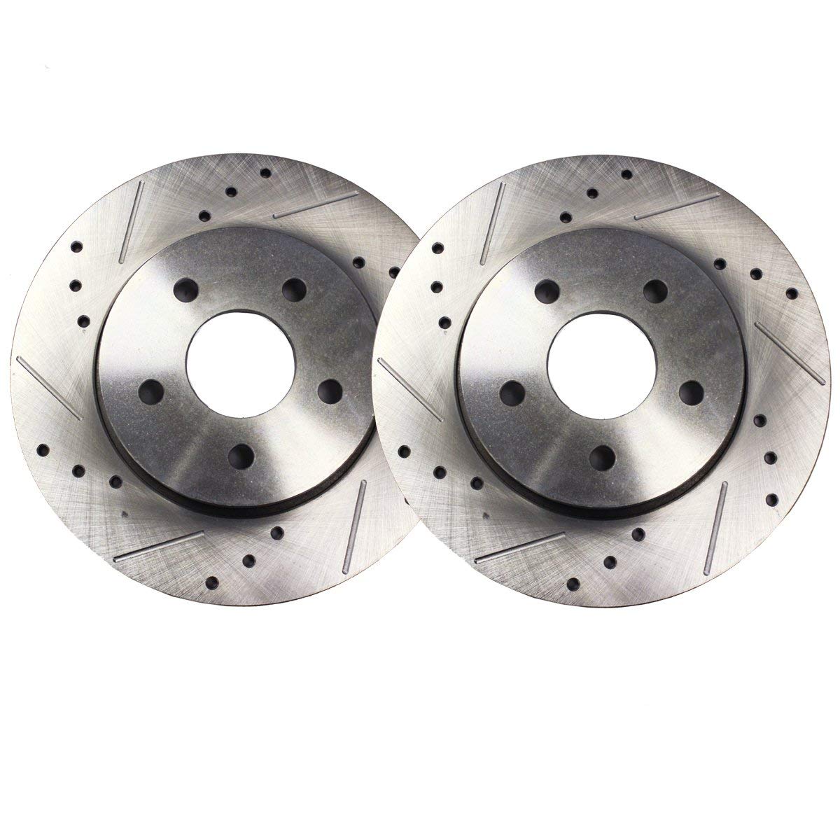2009 Honda Odyssey Rear Drilled and Slotted Brake Rotors (Pair)
