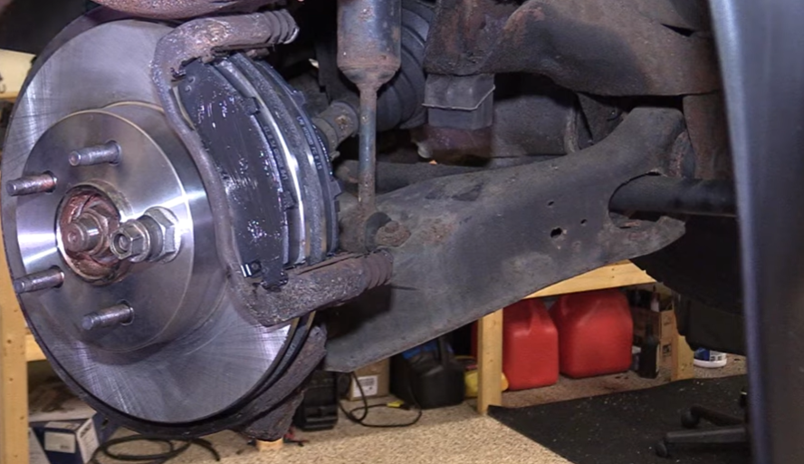 Wheel hub assembly installed on a car