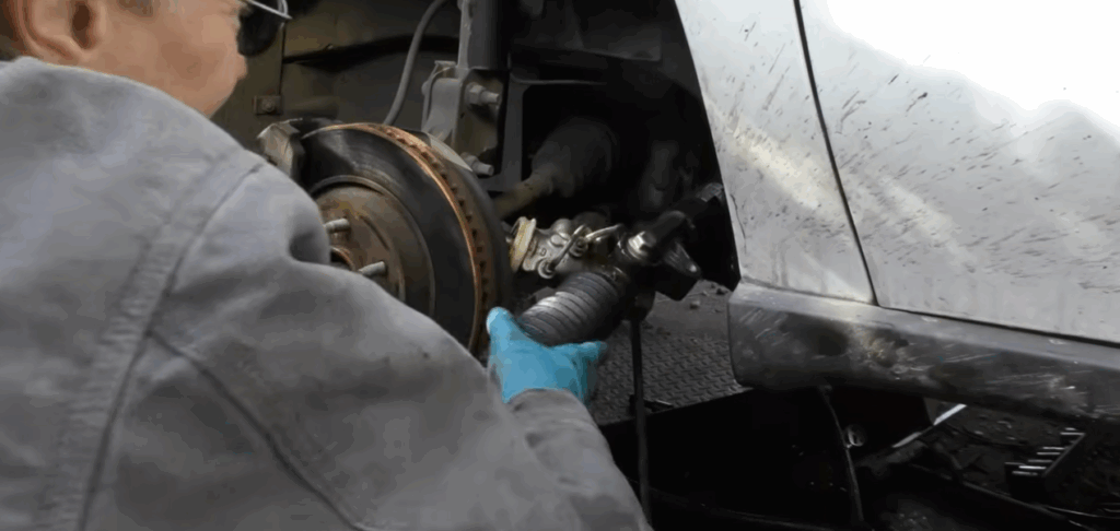 Image showing a DIY replacement of a rack and pinion