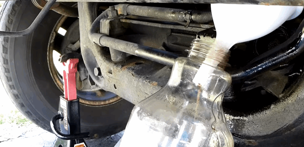 Image showing flushing power steering fluid