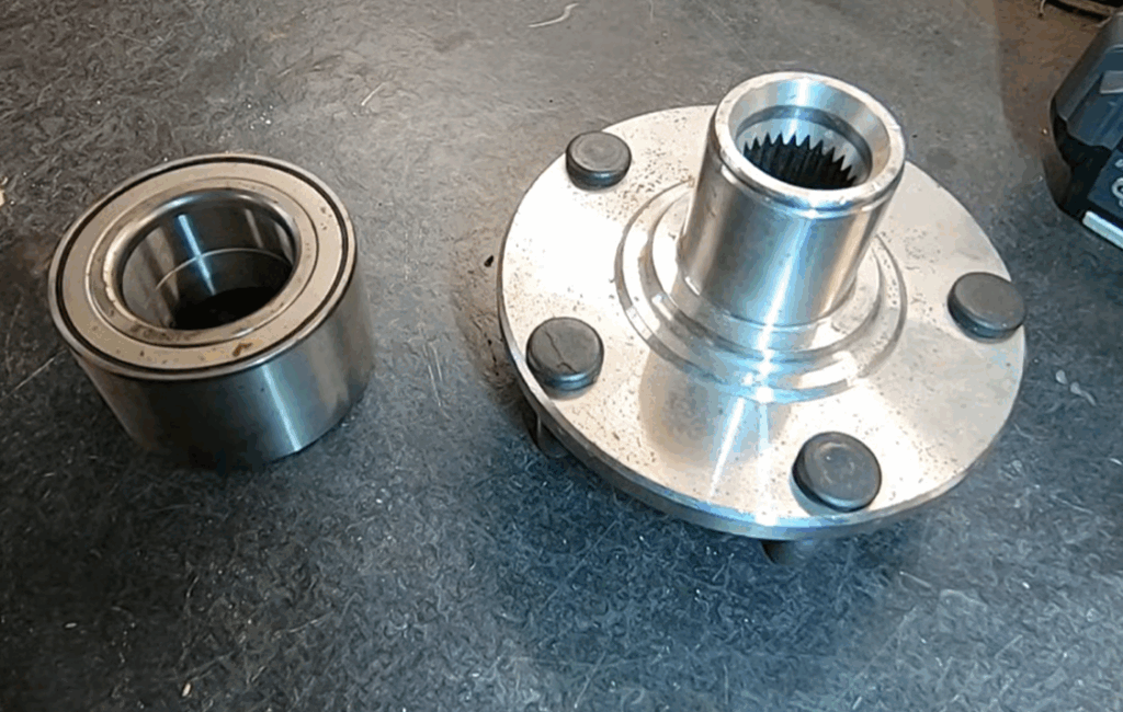 Image showing pressing out a wheel bearing